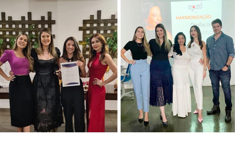 Cirurgiãs-dentistas Karen Veronese recebe certificado e Patrícia Lima apresenta trabalho de conclusão do curso