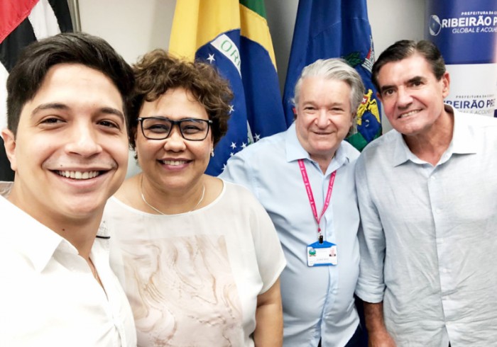 Gustavo Oliveira, Jane Cristiba, Gilmar Nessi e Duarte Nogueira na posse.