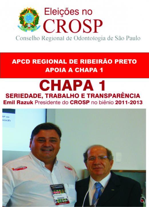 APCD Ribeirão Preto apóia Dr. Emil Razuk no 2º Turno das eleições do CROSP