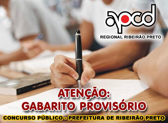 ATENÇÃO - Gabarito Provisório do Concurso Público da Prefeitura de Ribeirão Preto