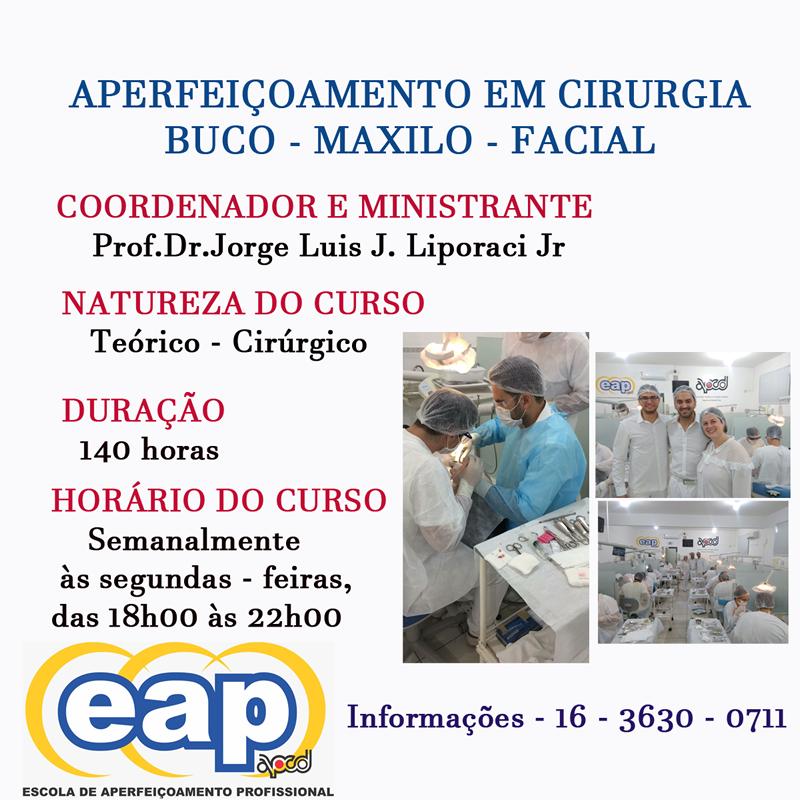 Faça o melhor Curso de Aperfeiçoamento em Cirurgia Buco – Maxilo – Facial com o Prof. Dr. Jorge Luiz Liporaci Jr