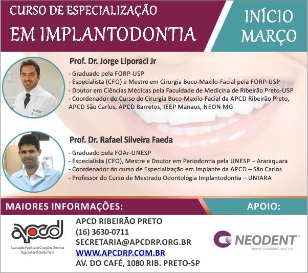 Curso de Especialização em Implantodontia: início em março na APCD-RP