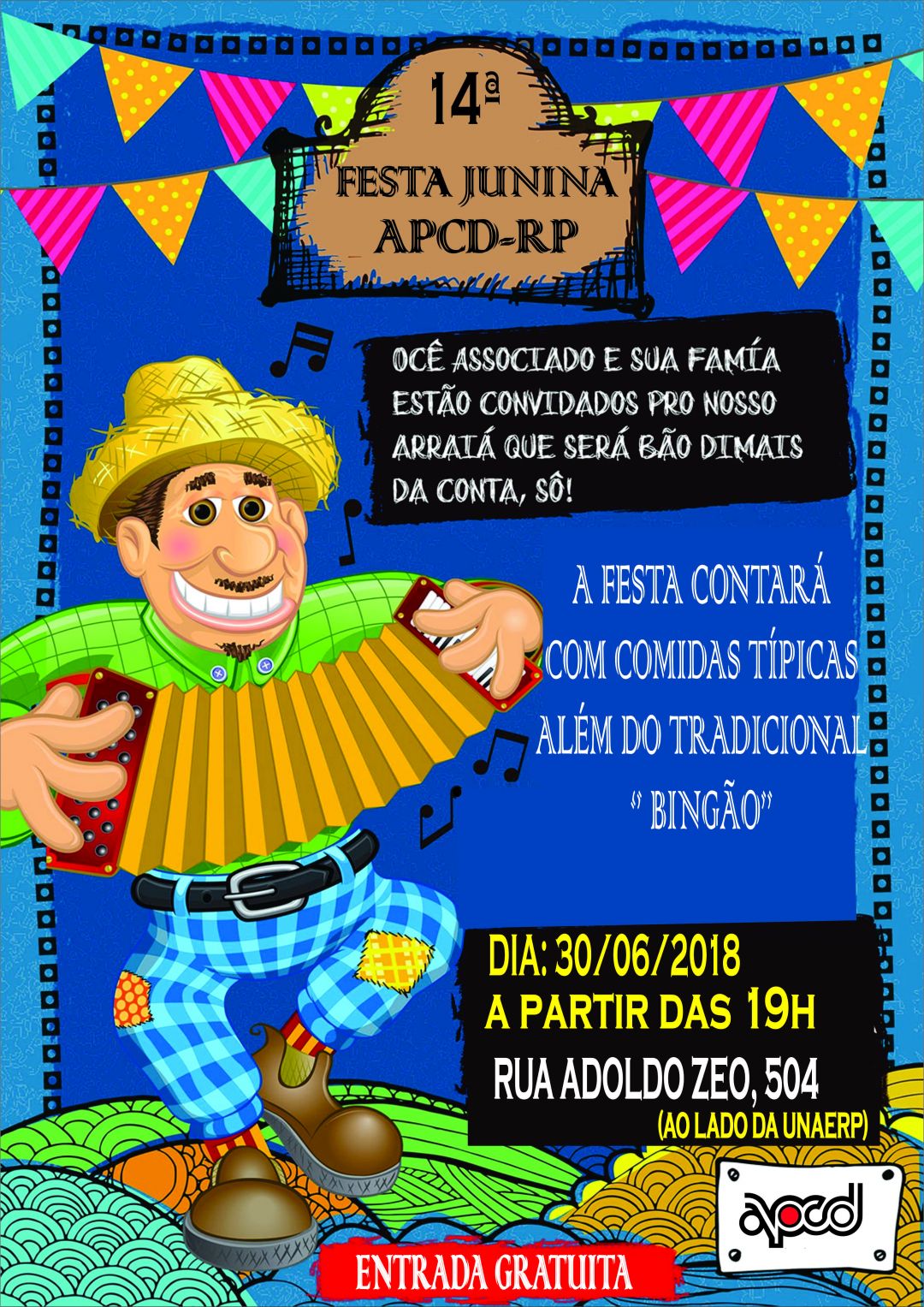 Festa Junina da APCD-Ribeirão Preto é neste sábado