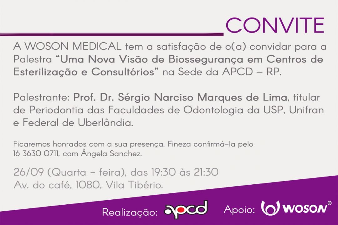 Quarta Científica APCD-Ribeirão Preto: Biossegurança em Centros de Esterilização e Consultórios