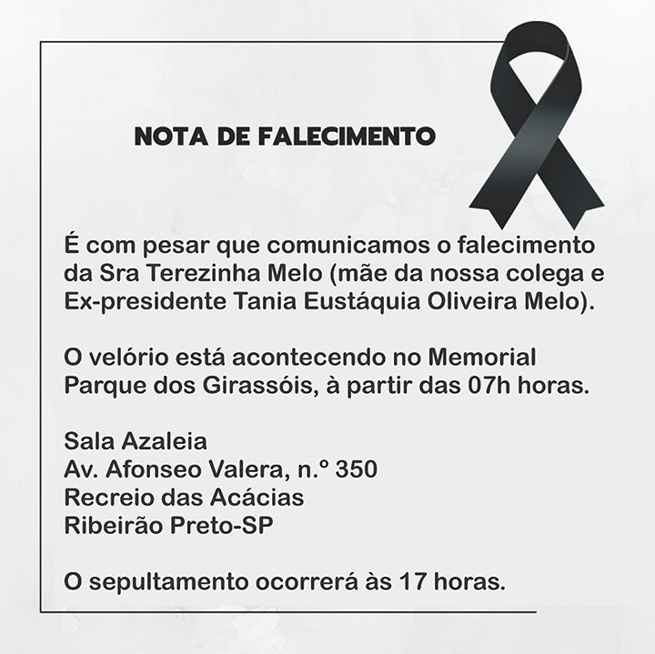 Nota de Falecimento