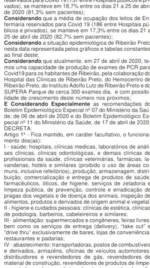 Saiba o que ficou determinado pelo decreto da Prefeitura Municipal de Ribeirão Preto para Clinicas e Escolas de Odontologia