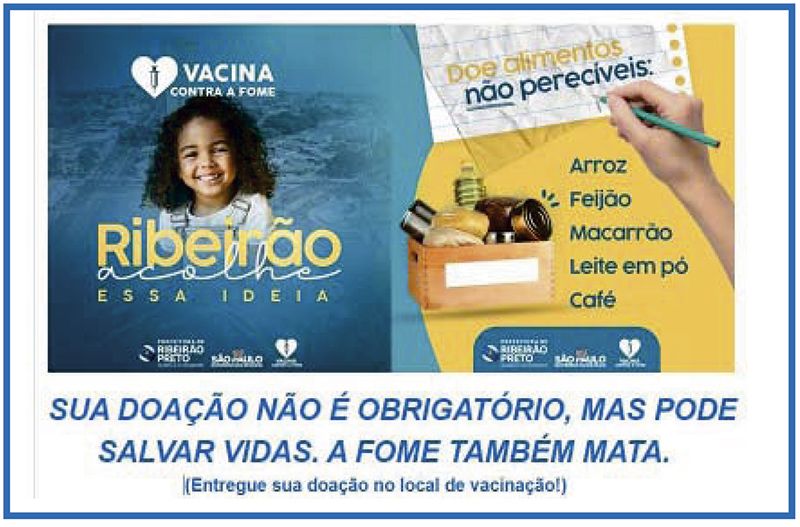 Fome Também Mata: Campanha Vacina Contra a Fome